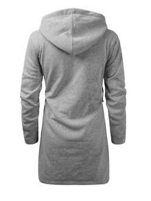 Manfinity Herren einfarbige minimalistische Lässig Kapuzenjacke mit Langarm