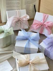 金属光泽缎带，高端花束捆绑礼品包装带，适用于生日、情人节、母亲节、节日礼物、婚礼等场合。 - 彩色 - 查看 2