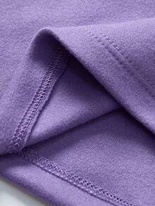 JNSQ 少女套装，儿童秋冬运动服，女童长袖修身瑜伽三件套，包含反光logo修身背心、修身瑜伽裤和修身拉链外套，适合秋冬日常穿着、户外活动、度假、街头穿搭、派对和休闲场合。 - 紫色 - 查看 10