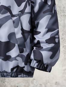 SHEIN Vacaura 男童迷彩保暖休闲街头外套，秋冬季