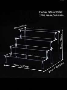 Klares Acryl Kosmetikregal - Mehrstöckiger Organizer für Make-up und Pflegeprodukte, großer Kapazität Schminktisch Aufbewahrungsständer - Verschiedenfarbig - Übersicht 5
