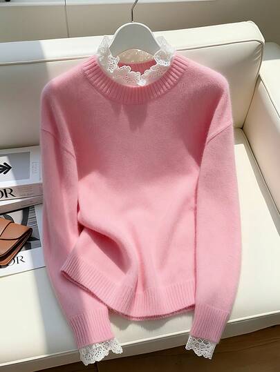 GlowEve Women Casual 2 In 1 Design Knit Sweater, Fashion & Versatile, Autumn/Winter