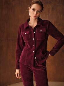 MOTF PREMIUM CORDUROY VERSATILE JACKET - Red - View 4