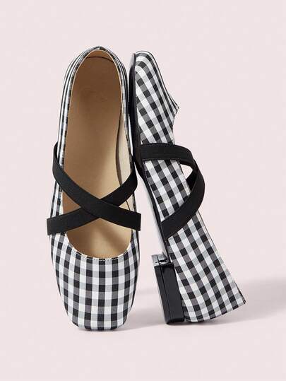 CUCCOO DOLLMOD أحذية بناتية ريترو ذات شريط متقاطع على شكل ماري جين، كلاسيكية بطراز قديم ذات كعب منخفض، أحذية مسطحة بتصميم مربع للاستخدام اليومي والعمل