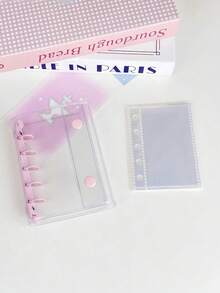 Juego de carpeta de anillas transparente Joivida M5, 10 fundas de doble cara, hojas de recambio, juego de cuaderno de anillas DIY, sello, pegatinas lindas, evento otaku, cuaderno de pegatinas, libro de pegatinas, estantería de pegatinas, recambio de libro de pegatinas, carpeta de pegatinas transparente - Multicolor - Ver 18