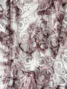 Soleia 性感露肩蕾丝双层修身束身胸衣上衣，浪漫镂空刺绣花卉连体衣，适合度假、夜间外出、婚礼宾客、秋季穿着。 - 鏽棕色 - 查看 7