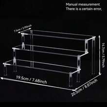 Klares Acryl Kosmetikregal - Mehrstöckiger Organizer für Make-up und Pflegeprodukte, großer Kapazität Schminktisch Aufbewahrungsständer - Verschiedenfarbig - Übersicht 14