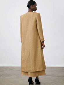Aveloria Modichic European & American Style New Autumn/Winter Thick Knit Coat & Maxi Skirt 2 Pieces Set For Women - Multicolor - View 2