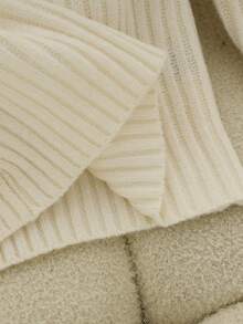 GlowEve Women's Contrast Trim Long Sleeve Fitted Slim Knit Sweater - Beige - View 7