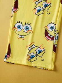 SpongeBob SquarePants | SHEIN Women Cartoon Pattern Camisole Top And Long Pants Pajama Set