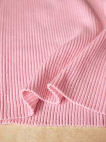 MOTF PREMIUM PINK ORGANZA PATCHWORK LONG SLEEVE FITTED PULLOVER SWEATER - Pink - View 8