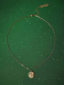 Rick and Morty X SHEIN Morty Pouch Pendant Necklace, Gold Simple Atmospheric Necklace, The Best Gift. - Gold - View 3