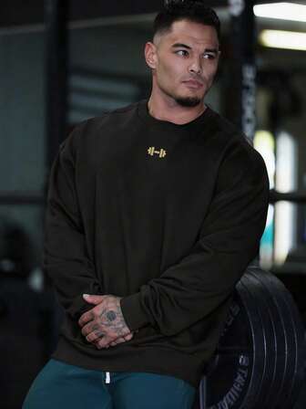 Manfinity Sport PWRUP Men's Casual Versatile Crew Neck Sweatshirt