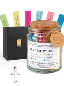 1 cái, lọ đựng câu Kinh Thánh, lọ thủy tinh/nhựa đựng câu Kinh Thánh dành cho phụ nữ, quà tặng tôn giáo cho nam giới, câu Kinh Thánh trong lọ, quà tặng tốt nghiệp, lọ cầu nguyện, phụ kiện Chúa Jesus, lọ đựng câu Kinh Thánh Đọc cho tôi khi, phụ kiện Kinh Thánh, đồ dùng Kinh Thánh, thẻ câu Kinh Thánh, quà tặng lọ cầu nguyện cho phụ nữ - Nhiều màu - Xem 6