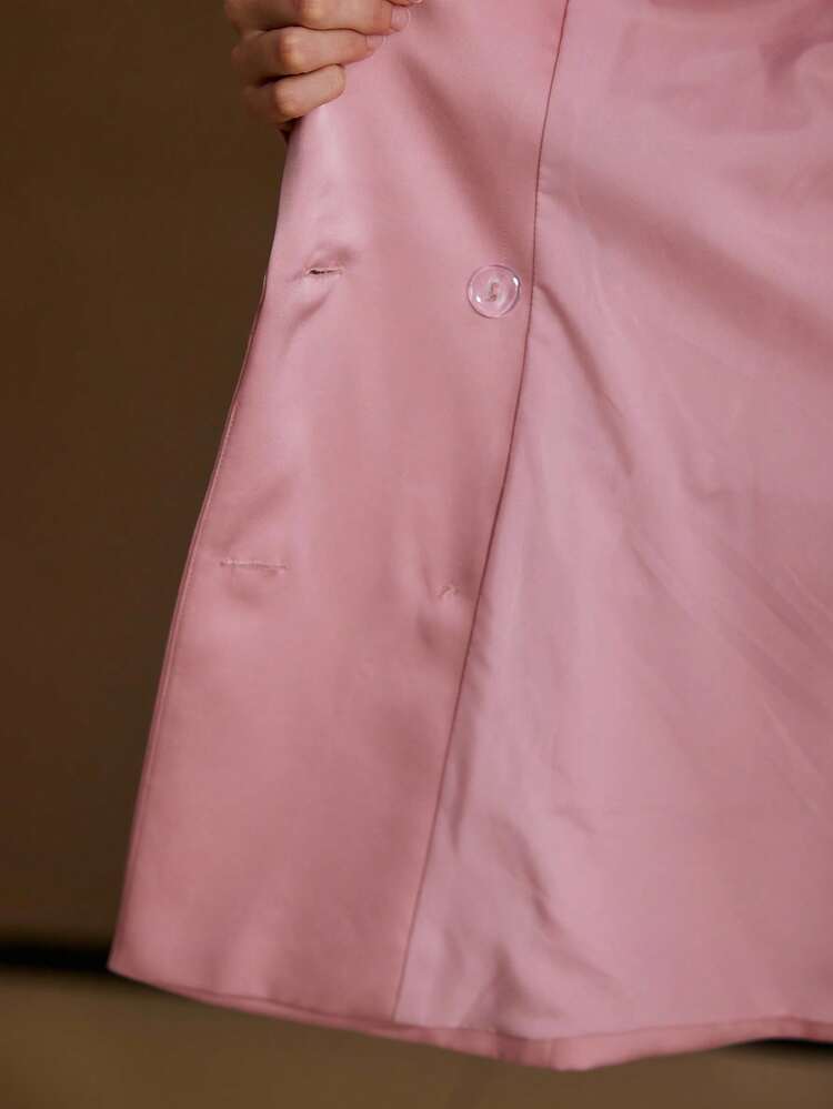 WOMEN'S AUTUMN/WINTER DOUBLE-BREASTED FITTED ELEGANT BLAZER