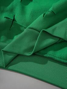 ROMWE MEN Street Life Męska bluza z kapturem w jednolitym kolorze, rozpinana na zamek, jesień/zima