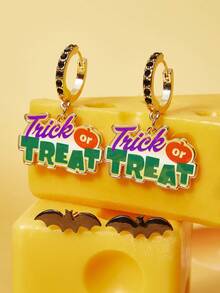 TOM & JERRY X SHEIN 1 Conjunto de Brincos de Liga de Zinco com Tema Casual de Halloween Estilo Cartoon para Mulheres da Moda