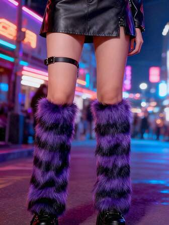 Fairycore 1 Paio di Calzini Riscaldatori per Gambe Carini a Forma di Cervo, Calzini Riscaldatori Oversize Morbidi e Pelosi in Stile Y2K, Aderenti e alla Moda, Adatti per Uso Quotidiano, Autunno/Inverno, Vacanze e Feste