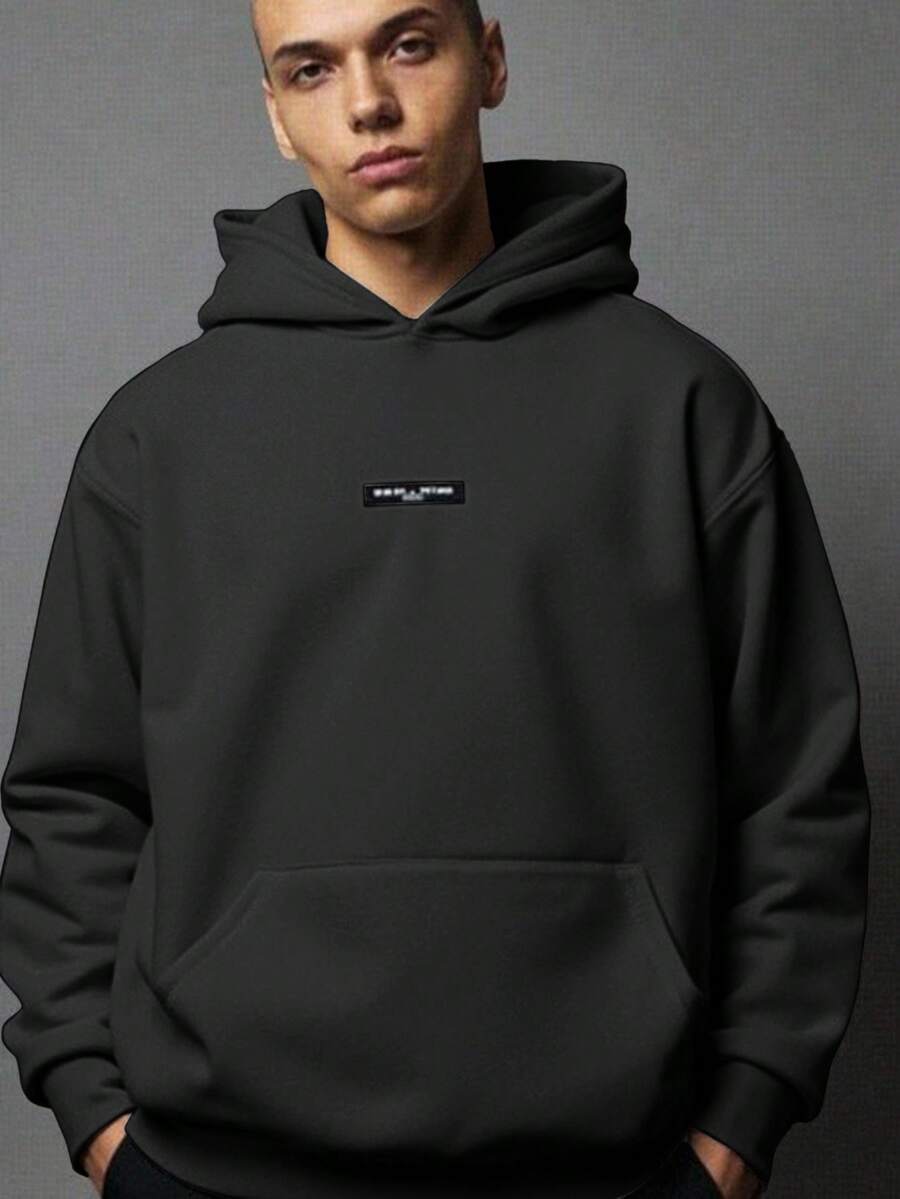 Grauer Ribbon Muster Dekor Minimalistischer Oversized Sweatshirt für Teenager Jungen, Lässig, Collegestil, Komfortabel, Mode, Vielseitig, Weicher Stoff, Geeignet für den täglichen Gebrauch, Schule, Ausflüge, Outdoor-Aktivitäten