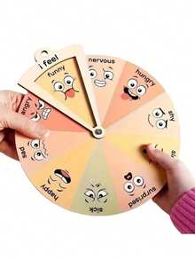 木质情绪轮墙饰情绪板冥想工具手工家居装饰环保材质减压办公装饰