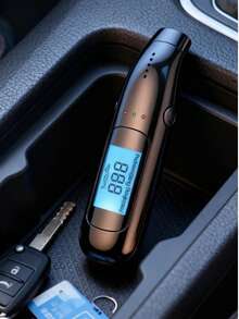 Teckwe 1 件装非接触式吹气酒精检测仪，高精度便携式酒精测试仪，专业酒驾测试仪器，快速响应，数字液晶显示屏，自动关机，电池续航时间长，适用于驾驶员、执法人员、工作场所安全检查、聚会、婚礼、日常使用。精准的酒精测试仪，电池容量为 150mAh。