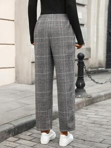 EMERY ROSE 女士休闲通勤复古格子裤 - 彩色 - 查看 2