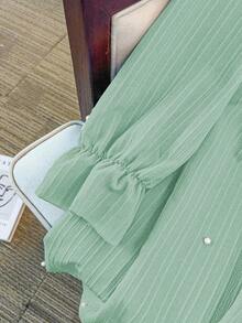 GlowEve CURVE 大码女式时尚休闲珍珠系带连衣裙