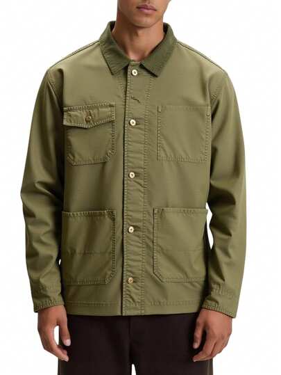 Merchant Men's Work Overshirt Chive Green