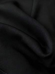 Franclia 休闲时尚通勤百搭黑色单肩褶皱长袖上衣搭配卡其色短裤/半裙（含腰带），女士两件套套装，春秋季 - 卡其色 - 查看 4