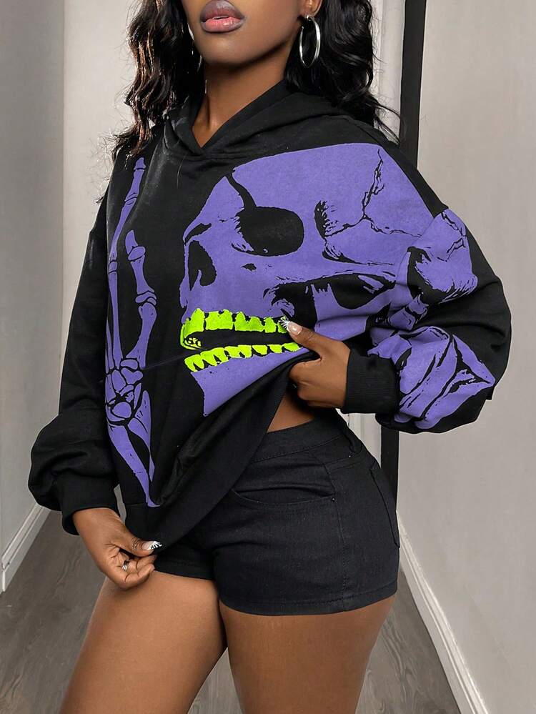 Women's All-Over Print Loose Fit Sweatshirt Y2k