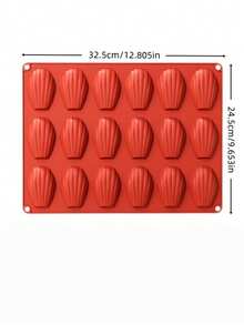 1个硅胶空心壳玛德琳蛋糕模具布丁果冻烘焙模具巧克力烘焙模具 - 棕色 - 查看 7