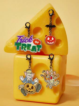 TOM & JERRY X SHEIN 1套时尚女士流行卡通元素休闲钥匙扣