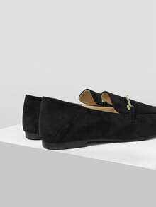 MOTF PREMIUM BEKVÄMA PLATTA LOAFERS MED FYLKATÅ FÖR DAM, MJUKA OCH AVSLAPPNA SLIP-ON-SKOR FÖR ARBETE OCH PENDLING - Svart - Visa 8
