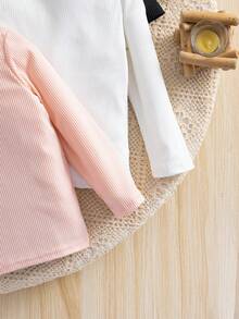 针织舒适简约时尚甜美可爱多件套组合，女童打底衫