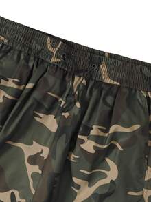 Manfinity ZONE917 宽松男士翻盖口袋侧抽绳腰工装裤，秋季