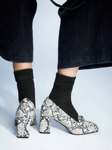 Sugerpunk Women's Fashion Versatile Elegant Commuting High Heels - Black and White - View 6