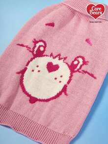 Care Bears X PETSIN 1pc Christmas Pet Cat Dog Universal Green Diamond Grid Elk Snowflake Cute Pattern Jacquard Knitted Elastic Comfortable Dog Christmas Sweater - Multicolor - View 2