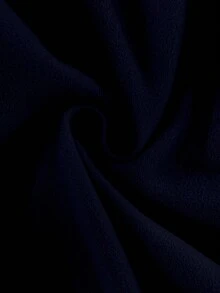 GlowEve CURVE 加大码双排扣长款大衣 - 藏蓝色 - 查看 3