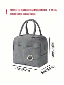 1 件 Bear Label 隔热午餐袋，大容量可重复使用的午餐手提袋，采用防水便携式设计，非常适合学校和办公室 - 保持食物新鲜美味，便当袋，手提包，厨房野餐