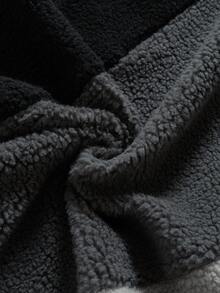 PAVTROS 男士休闲日常通勤时尚街头泰迪绒拉链立领夹克，秋冬款