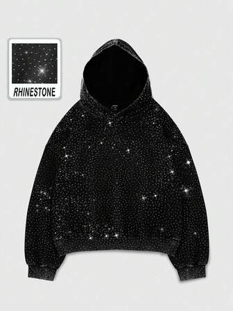 Street Life هودي مغسول بالألماس للأولاد، فضفاض المقاس