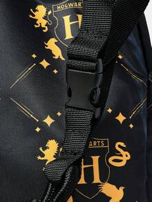 HARRY POTTER X SHEIN 卡通图案防水大容量手提包 - 黑黃色 - 查看 6