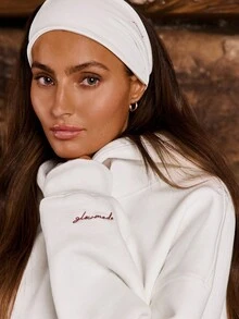 GLOWMODE Sehr fröhlicher, schwerer Fleece, weicher Plüsch, lässiger bestickter Hoodie für Feiertage, Weihnachten, Herbst, Winter, Outdoor und Alltag