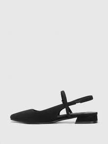 CUCCOO BIZCHIC Women's Pointed Toe Buckle Design Casual Slip-On Flats For Christmas - Black - View 10