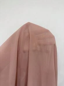 INAWLY Áo voan dài tay cổ chữ V viền bèo nhún cho nữ, màu cà phê - Cà phê nâu - Xem 5