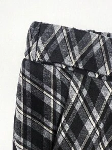 Franclia Plus Size Women's Elegant Plaid A-Line Midi Skirt, Casual Style For Autumn/Winter Plaid Skirt Plaid Skirt Women Checkered Skirt - Multicolor - View 5