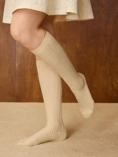 MOTF PREMIUM 女士纯色镂空设计及膝袜，适合日常穿着