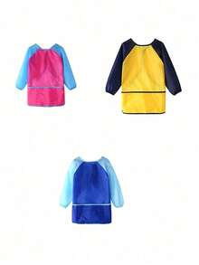 1pc Painting Apron, Art Painting Apron, Bib, Breathable Reverse Blouse Back To School,Back To School,School Supplies