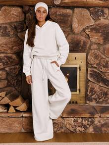 GLOWMODE Sehr fröhlicher, schwerer Fleece, weicher Plüsch, lässiger bestickter Hoodie für Feiertage, Weihnachten, Herbst, Winter, Outdoor und Alltag