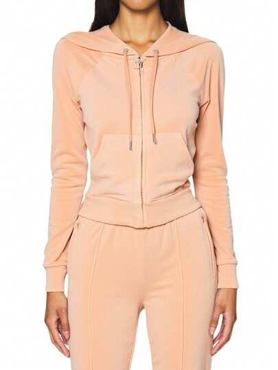 Juicy Couture Women's Full Zip Sweatshirt Apricot